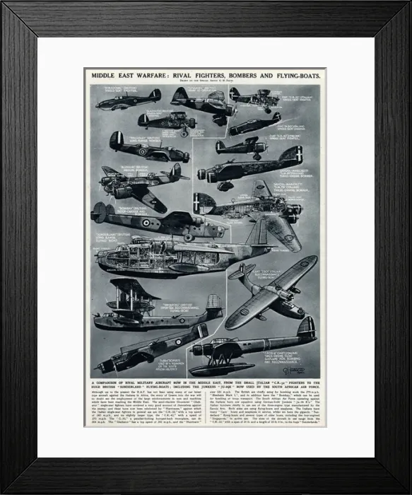 Framed Print : Middle East warfare by G. H. Davis Framed Print : Middle East warfare by G. H. Davis