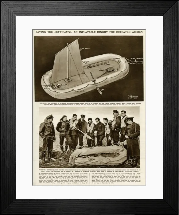 Framed Print : Inflatable German dinghy by G. H. Davis Framed Print : Inflatable German dinghy by G. H. Davis