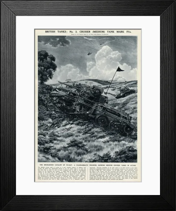 Framed Print : British tank Mark IVA by G. H. Davis Framed Print : British tank Mark IVA by G. H. Davis