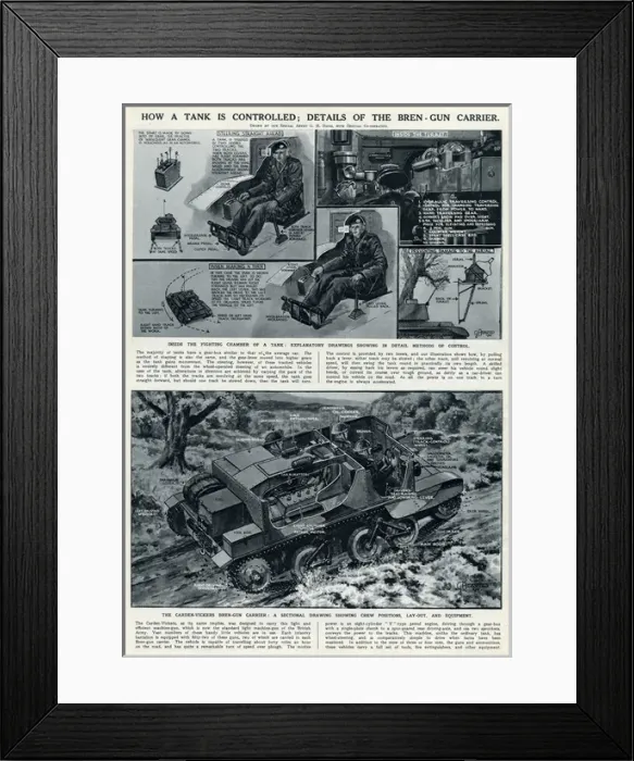 Framed Print : How a tank is controlled by G. H. Davis Framed Print : How a tank is controlled by G. H. Davis