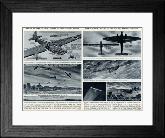 Framed Print : Troop-carrying gliders by G. H. Davis