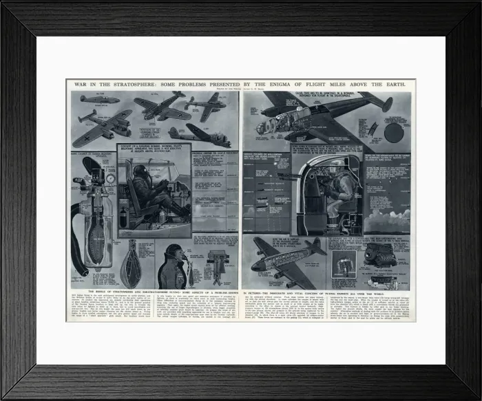 Framed Print : War in the stratosphere by G. H. Davis
