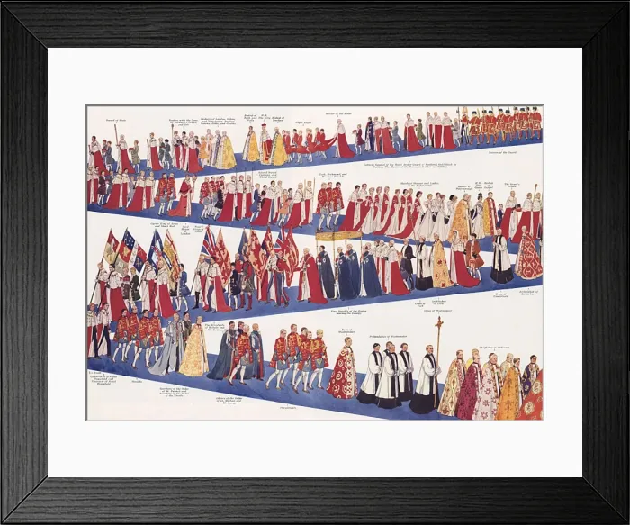 Framed Print : Coronation ceremonial procession 1937 Framed Print : Coronation ceremonial procession 1937
