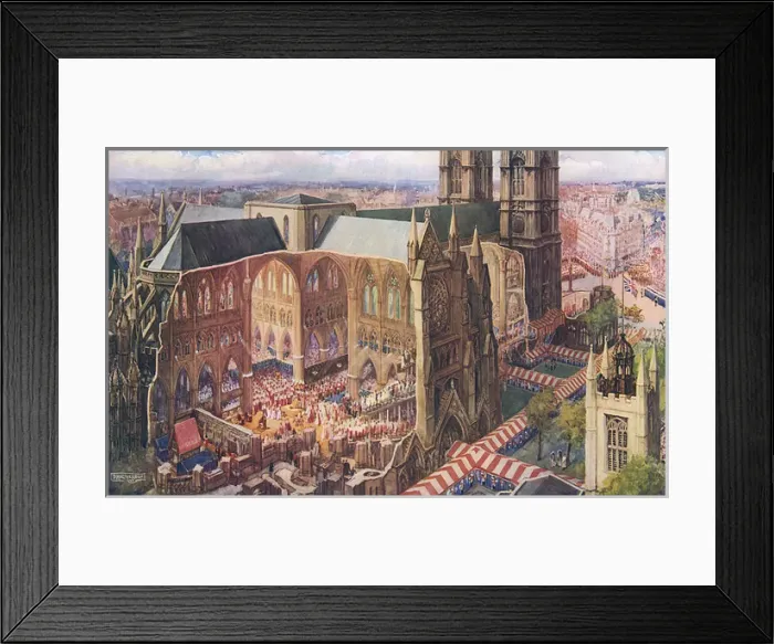 Framed Print : Westminster Abbey cut-away during Coronation 1937 Framed Print : Westminster Abbey cut-away during Coronation 1937