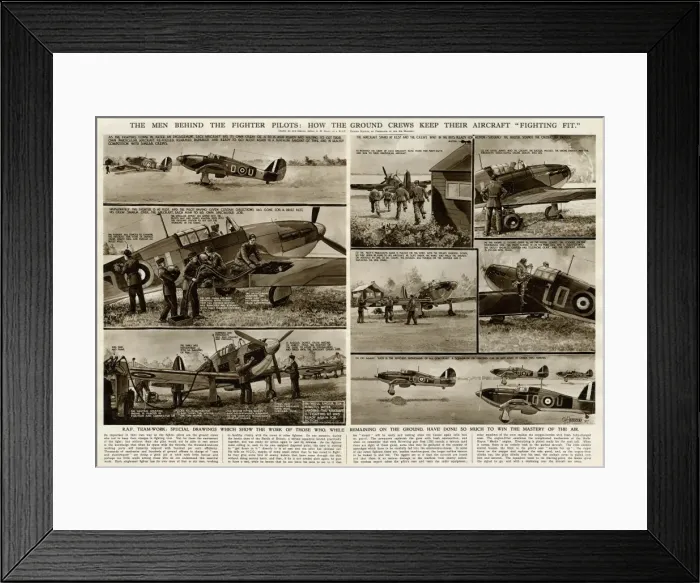 Framed Print : Ground crew activities by G. H. Davis Framed Print : Ground crew activities by G. H. Davis