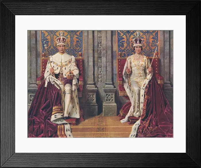 Framed Print : King George VI and Queen Elizabeth enthroned Framed Print : King George VI and Queen Elizabeth enthroned