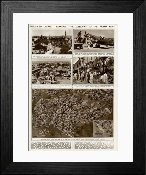 Framed Print : Singapore island, vital naval base, by G. H. Davis Framed Print : Singapore island, vital naval base, by G. H. Davis