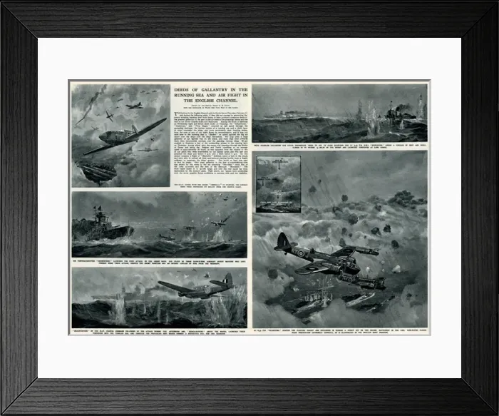 Framed Print : Deeds of gallantry in the English Channel by G. H. Davis Framed Print : Deeds of gallantry in the English Channel by G. H. Davis