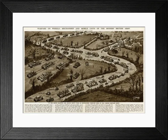 Framed Print : Warfare on wheels by G. H. Davis