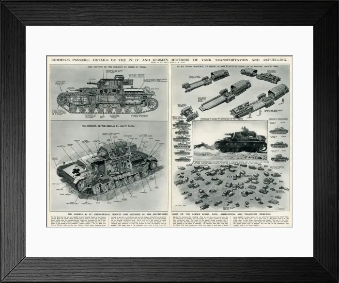 Framed Print : Rommels Panzers by G. H. Davis Framed Print : Rommels Panzers by G. H. Davis