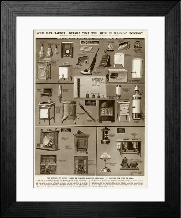 Framed Print : Fuel for domestic appliances by G. H. Davis