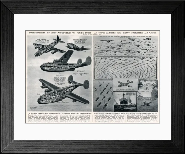 Framed Print : Mass production of aircraft by G. H. Davis