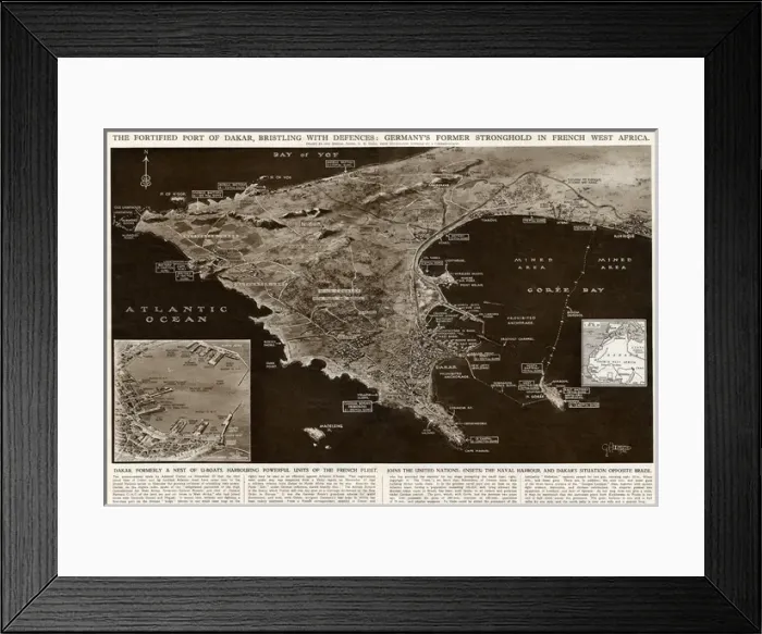 Framed Print : Fortified port of Dakar by G. H. Davis Framed Print : Fortified port of Dakar by G. H. Davis