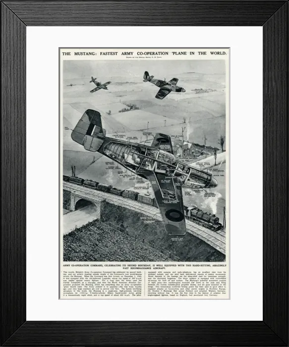 Framed Print : The Mustang plane by G. H. Davis Framed Print : The Mustang plane by G. H. Davis