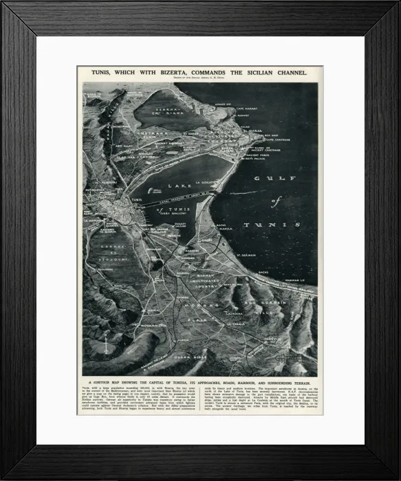 Framed Print : Tunis commanding Sicilian Channel by G. H. Davis Framed Print : Tunis commanding Sicilian Channel by G. H. Davis