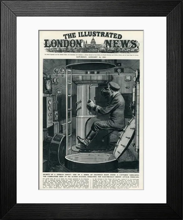 Framed Print : Commander in German U-boat by G. H. Davis Framed Print : Commander in German U-boat by G. H. Davis