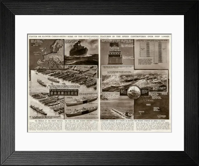 Framed Print : Speed controversy and ship losses by G. H. Davis Framed Print : Speed controversy and ship losses by G. H. Davis