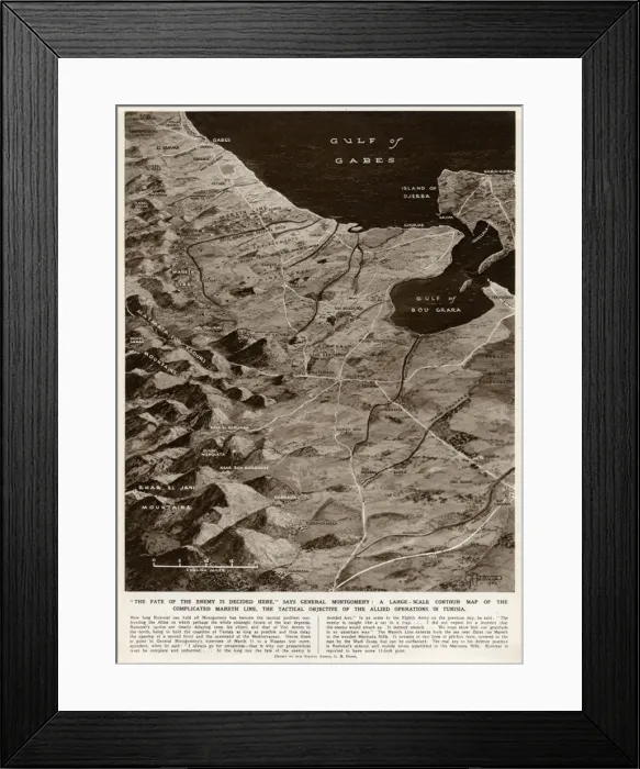 Framed Print : Mareth Line, Tunisia, by G. H. Davis Framed Print : Mareth Line, Tunisia, by G. H. Davis