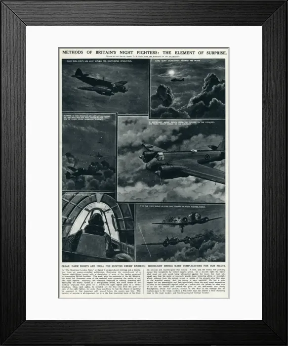 Framed Print : British night fighters by G. H. Davis