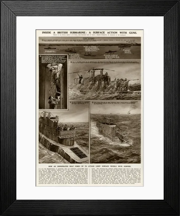 Framed Print : Surface action with guns by G. H. Davis Framed Print : Surface action with guns by G. H. Davis