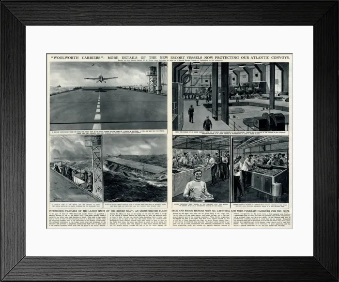 Framed Print : New type of escort vessel by G. H. Davis Framed Print : New type of escort vessel by G. H. Davis