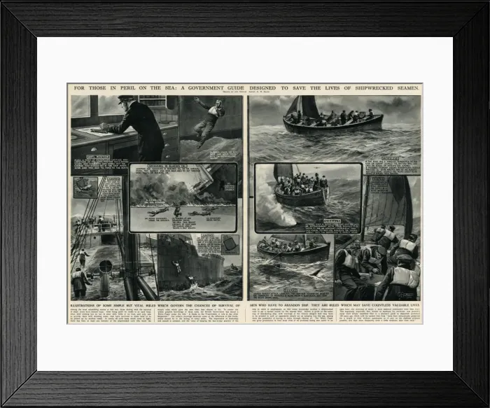 Framed Print : Life saving guide for seamen by G. H. Davis Framed Print : Life saving guide for seamen by G. H. Davis