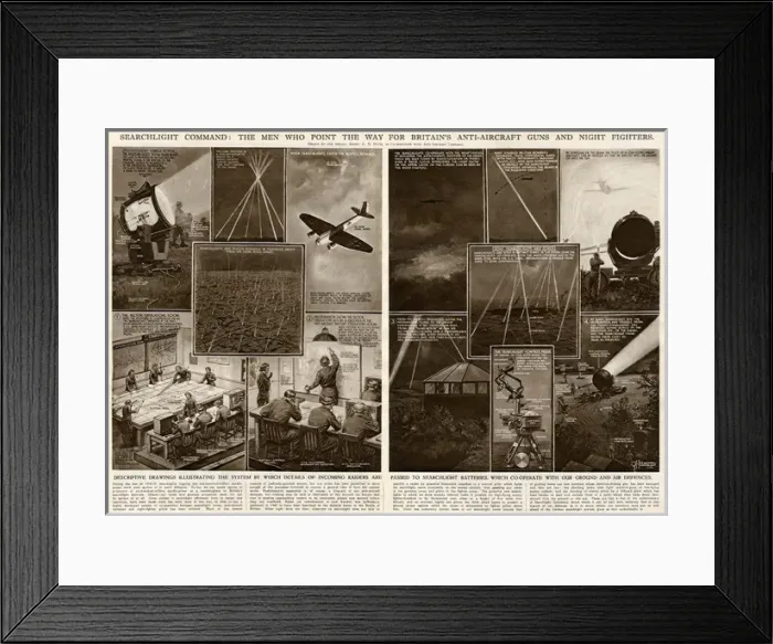 Framed Print : Searchlight command by G. H. Davis Framed Print : Searchlight command by G. H. Davis