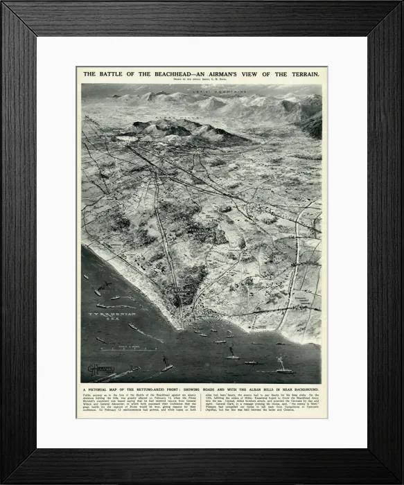 Framed Print : Nettuno-Anzio Front, Italy, by G. H. Davis Framed Print : Nettuno-Anzio Front, Italy, by G. H. Davis
