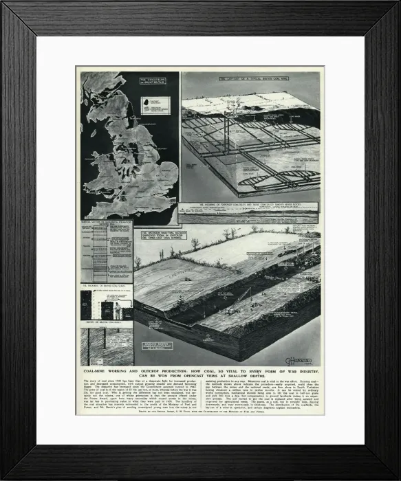 Framed Print : Coal mining by G. H. Davis Framed Print : Coal mining by G. H. Davis