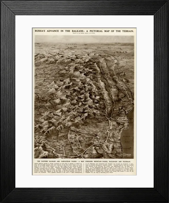 Framed Print : Russian advance in Balkans by G. H. Davis Framed Print : Russian advance in Balkans by G. H. Davis