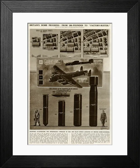 Framed Print : Britains bomb progress by G. H. Davis