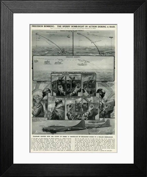 Framed Print : Sperry bomb sight in action by G. H. Davis Framed Print : Sperry bomb sight in action by G. H. Davis