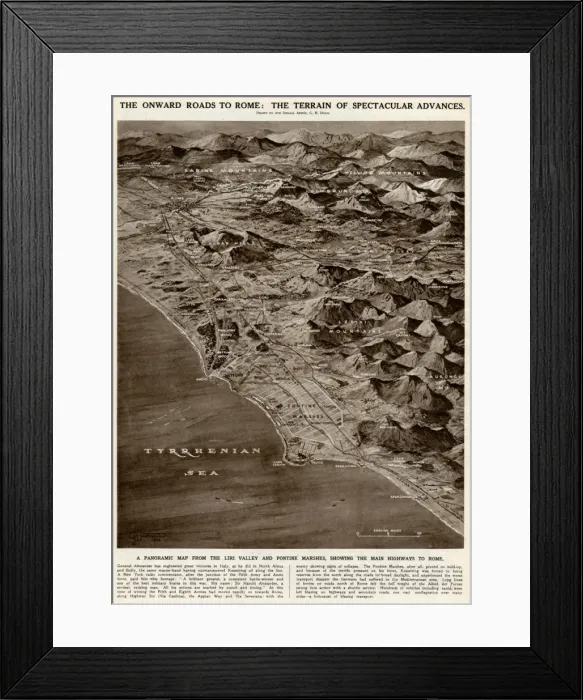 Framed Print : Onward roads to Rome by G. H. Davis Framed Print : Onward roads to Rome by G. H. Davis