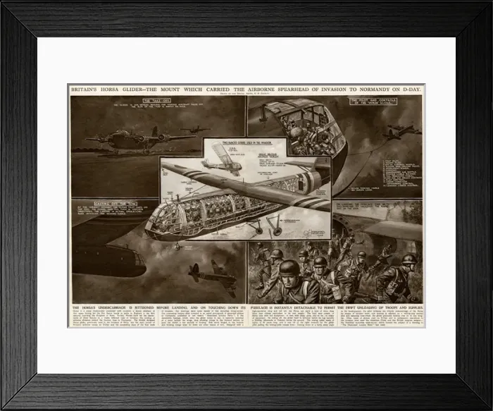 Framed Print : Horsa glider to Normandy by G. H. Davis Framed Print : Horsa glider to Normandy by G. H. Davis