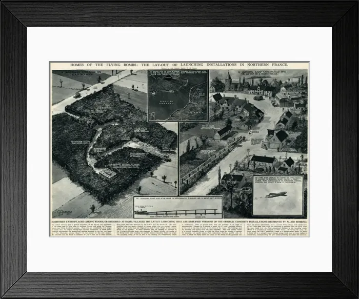 Framed Print : Bomb launching installations in France by G. H. Davis Framed Print : Bomb launching installations in France by G. H. Davis