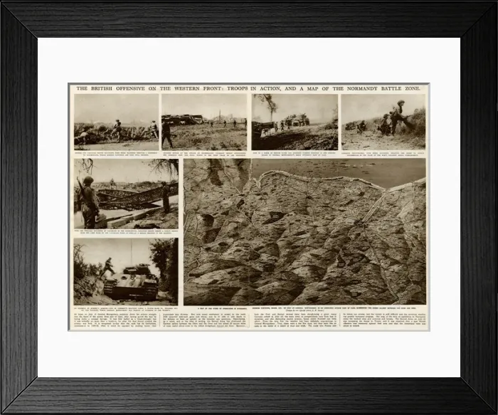 Framed Print : British offensive on Western Front by G. H. Davis