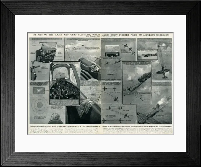 Framed Print : RAFs new gyro gun sight by G. H. Davis Framed Print : RAFs new gyro gun sight by G. H. Davis
