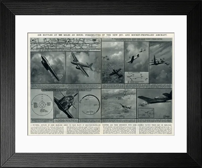 Framed Print : Air battles at 500 mph by G. H. Davis