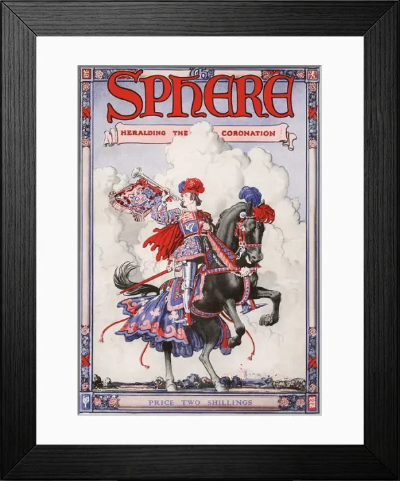 Framed Print : Sphere front cover, Heralding the Coronation, 1937 Framed Print : Sphere front cover, Heralding the Coronation, 1937