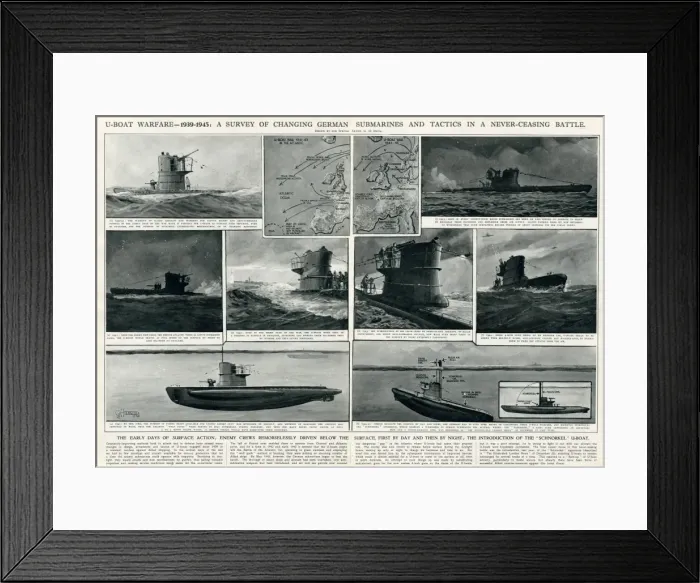 Framed Print : U-boat warfare 1939-1945 by G. H. Davis Framed Print : U-boat warfare 1939-1945 by G. H. Davis