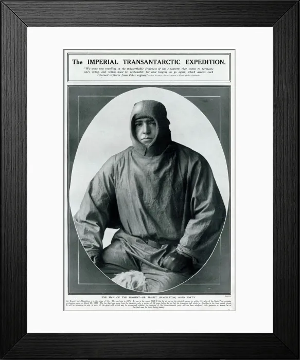 Framed Print : Sir Ernest Henry Shackleton, polar explorer Framed Print : Sir Ernest Henry Shackleton, polar explorer