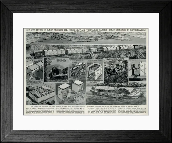 Framed Print : Allied troops in Burma by G. H. Davis Framed Print : Allied troops in Burma by G. H. Davis