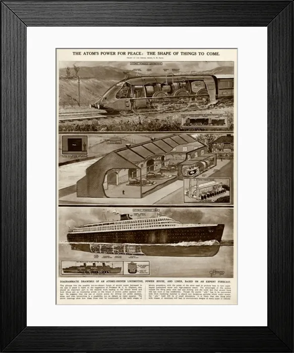 Framed Print : The atoms power for peace by G. H. Davis Framed Print : The atoms power for peace by G. H. Davis
