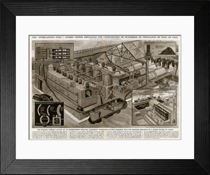 Framed Print : The everlasting fuel, atomic power, by G. H. Davis Framed Print : The everlasting fuel, atomic power, by G. H. Davis