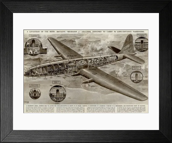 Framed Print : Britains Brabazon I passenger aircraft by G. H. Davis
