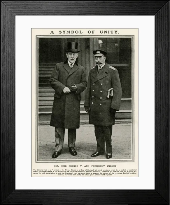 Framed Print : President Wilson visiting George V Framed Print : President Wilson visiting George V