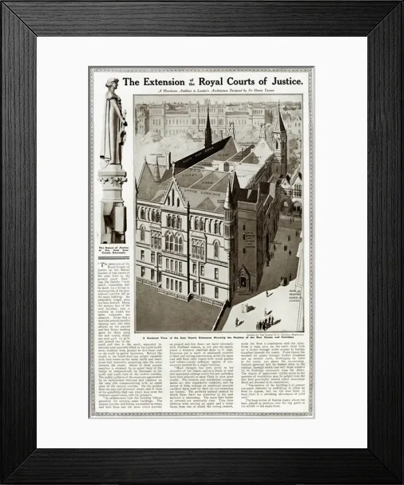 Framed Print : Extension of the Royal Courts of Justice, London