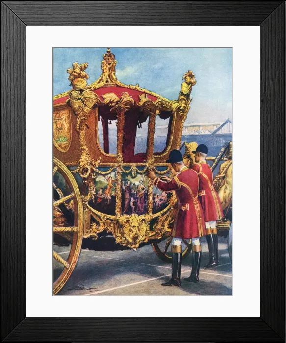 Framed Print : The Coronation Coach Framed Print : The Coronation Coach