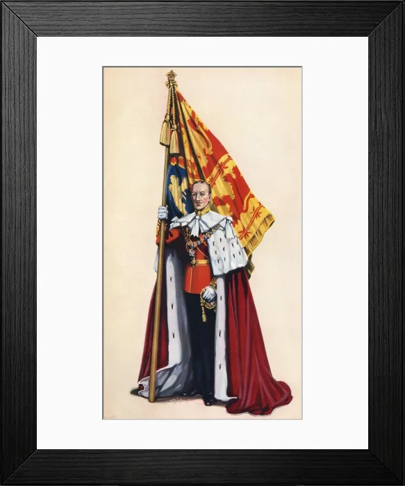 Framed Print : A Standard Bearer at the 1937 Coronation
