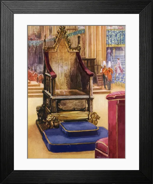 Framed Print : Coronation Chair Framed Print : Coronation Chair